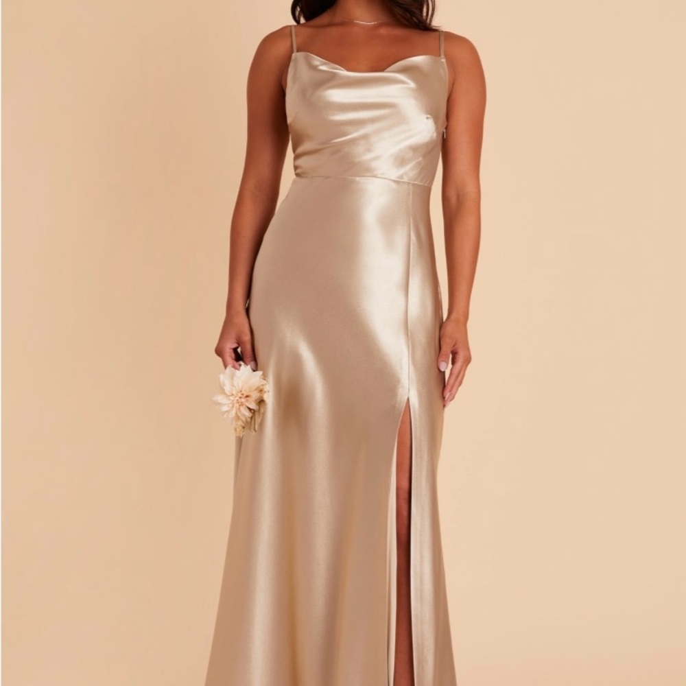 Birdy Grey Champagne Satin Gown